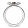 Sterling Silver Stackable Expressions Polished Flower Garnet Ring 0.13ctw