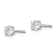 Sterling Silver Rhodium-plated 4mm Round CZ Stud Earrings