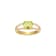 Green And White Cubic Zirconia 18K Gold Over Sterling Silver Ring 2.41ctw