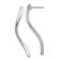 Rhodium Over 14K White Gold Long Curled Dangle Earrings