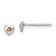 Rhodium Over Sterling Silver November Yellow Preciosa Crystal Heart Earrings