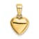 14k Yellow Gold Polished 3D Cubic Zirconia Heart Pendant