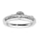 Rhodium Over 14K White Gold Diamond Trio Engagement Ring 0.12ctw