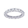 White Cubic Zirconia Platinum Over Sterling Silver Asscher Cut Ring 4.75ctw