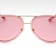 Versace Pink Transparent Aviator Frame / Pink Lenses Sunglasses