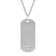 Robert Alton Mn's Dog Tag Pendant With Chain In Stainless Steel 0.05ctw