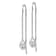Rhodium Over Sterling Silver Polished Skull Threader Earrings