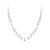 Dangling CZ Charm Necklace In Sterling Silver