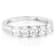 Oval Lab-Grown Diamond 5-Stone Band Ring 1.00ctw In 14K White Gold