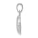 Rhodium Over 14k White Gold Polished and Textured Open-backed Volleyball Pendant