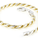 Two-Tone Diamond Cut Rope Bracelet In 18K Gold Over Sterling Silver