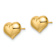14k Yellow Gold Polished Puffed Heart Stud Earrings