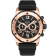 Bulova Men's Marine Star Rose Bezel, Black Rubber Strap Watch