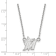 Rhodium Over Sterling Silver MLB LogoArt Miami Marlins Small Pendant Necklace