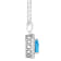 8x5mm Pear Shape Swiss Blue Topaz and White Topaz Rhodium Over Sterling
Silver Halo Pendant w/Chain
