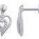 White Diamond Accent Rhodium Over Brass 3 Piece Heart And Butterfly
Pendant And Earring Set