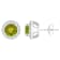 7mm Round Peridot And White Topaz Accent Rhodium Over Sterling Silver
Halo Stud Earrings