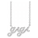 Sterling Silver Lowercase Script gigi Necklace, 18 Inches.