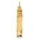 14k Yellow Gold Textured Mackinac Bridge Charm Pendant