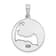 Rhodium Over Sterling Silver Polished Cape Cod Cut-out Pendant