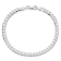 Rhodium Over Sterling Silver 4.5mm Curb Chain Bracelet