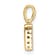 14K Yellow Gold Diamond Letter R Initial with Bail Pendant