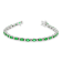 5.50ctw Emerald and Diamond Bracelet in 14k White Gold