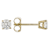 Lab-Grown Diamond Solitaire Stud Earrings 0.50ctw In 10K Yellow Gold