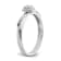 Rhodium Over 14K White Gold Diamond Trio Engagement Ring 0.12ctw