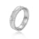 Baguette White Topaz Sterling Silver Chevron Pattern Eternity Band Ring