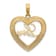 14k Two-tone Gold Diamond-Cut Love Heart Pendant
