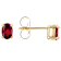 Grape Color Garnet Oval Stud Earrings In 18K Gold Over Sterling Silver 1.02ctw