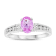 1.30ctw Pink Sapphire and Diamond Engagement Ring in 14k White Gold