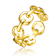 Chain Link Band Ring In 14K Gold Over Brass