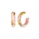 14K Yellow Gold Over Sterling Silver Small Gold Leaf Acrylic Hoops in
Rose Gold Color
