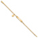 10k Yellow Gold Children's Flat Mariner Link ID with Dangling Heart Bracelet