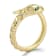 Rachel Zoe CZ Bypass Snake Ring in 14K Gold Over Sterling Silver