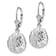 Rhodium Over Sterling Silver Polished Sand Dollar Leverback Earrings
