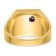 10K Yellow Gold Men's Lab Created Ruby and Diamond Lodge Masonic Ring