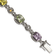 Sterling Silver with 14K Gold Over Sterling Silver Accent Oxidized
Pink/Green/Lemon Quartz Bracelet