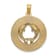 14k Yellow Gold Textured Bahamas Dolphin Pendant