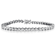 Bezel-Set CZ Tennis Bracelet In White Rhodium Over Brass