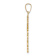 14k Yellow Gold Polished and Textured Solid Floral Cross Pendant
