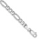 Rhodium Over 14k White Gold 4.4mm Figaro Link 16 Inch Chain