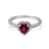 Red Lab Created Ruby Ring With Moissanite Rhodium Over Sterling Silver
Halo Heart Ring