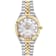 GV2 Naples White Dial Yellow Bezel Two-Tone Stainless Steel Watch