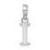 Sterling Silver Polished Block Initial -I- Pendant