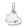 Rhodium Over Sterling Silver Enameled Sun and Cloud Children's Pendant