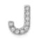 Rhodium Over 14K White Gold Diamond Letter J Initial Charm