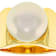 Pearl Solitaire Ring In 18K Gold Over Sterling Silver